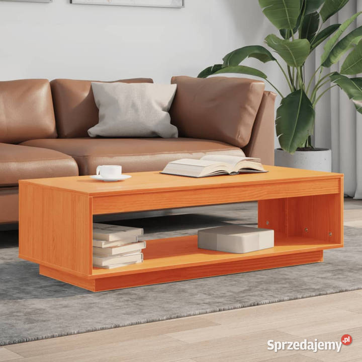 Stolik kawowy woskowy brąz 110x50x335 drewno sprzedam