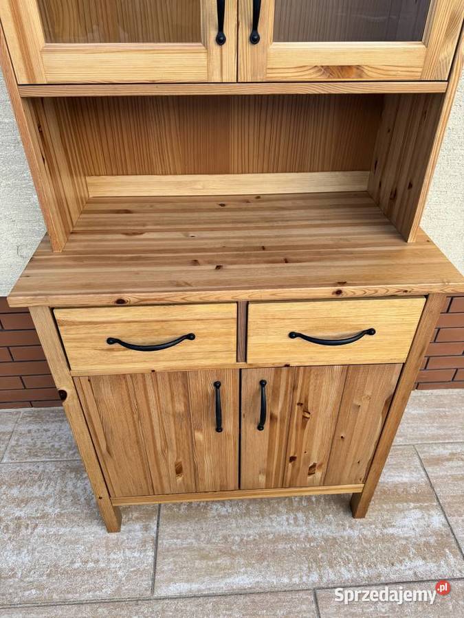 Kredens drewniany witryna regał szafa komoda Garwolin