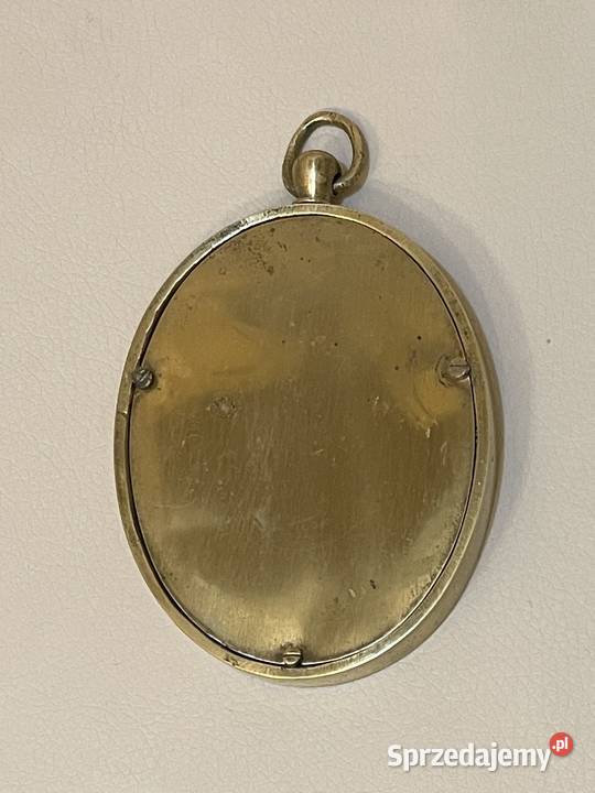 Miniatura ramka mosiężna XIX XX w Łódź