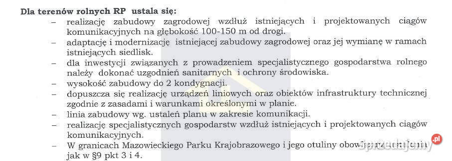 Działka w Chrośnie gmina Kołbiel Chrosna