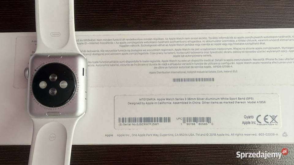 Apple Watch 3 Silver 38 mm stan Opole