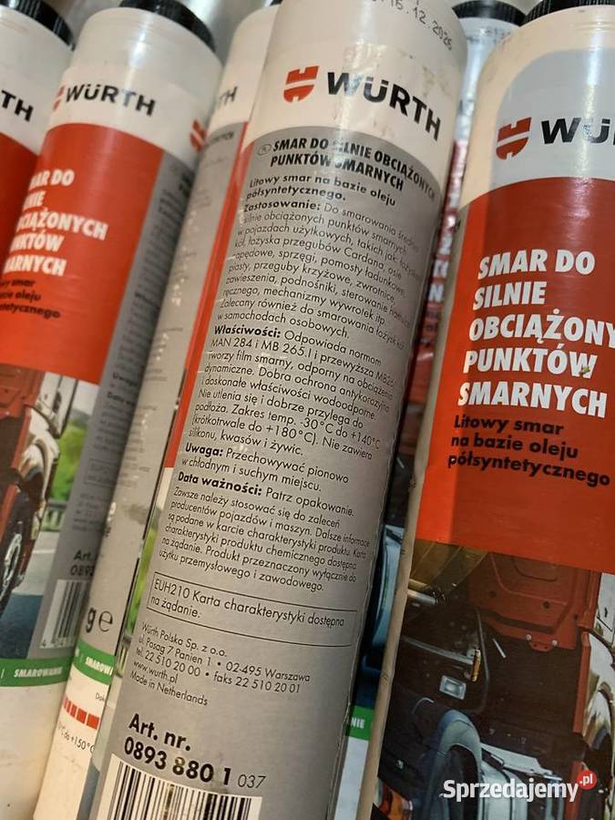 Smar Wurth do silnie obciążonych punktów Żukowo