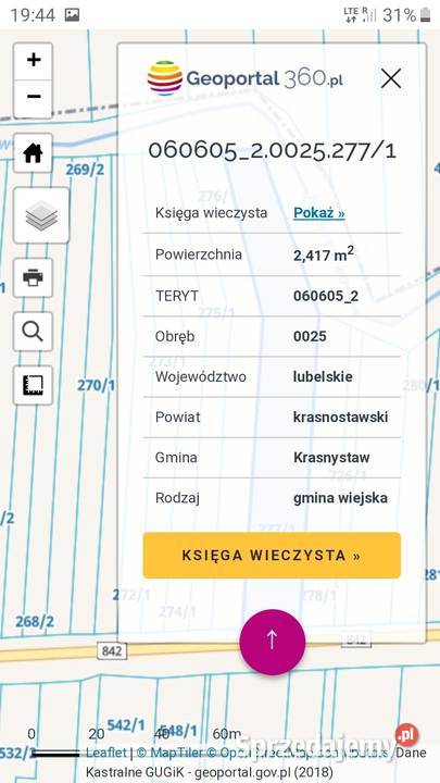 Sprzedam działkę rekreacyjną łąka rzece 2500m2