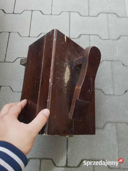 Drewniana skrzynka na akcesoria obuwnicze Pozostałe Legnica