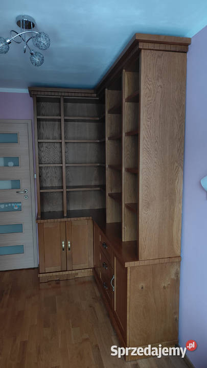 Mebel dębowy biblioteczka plus komoda Meble do salonu śląskie Dąbrowa Górnicza