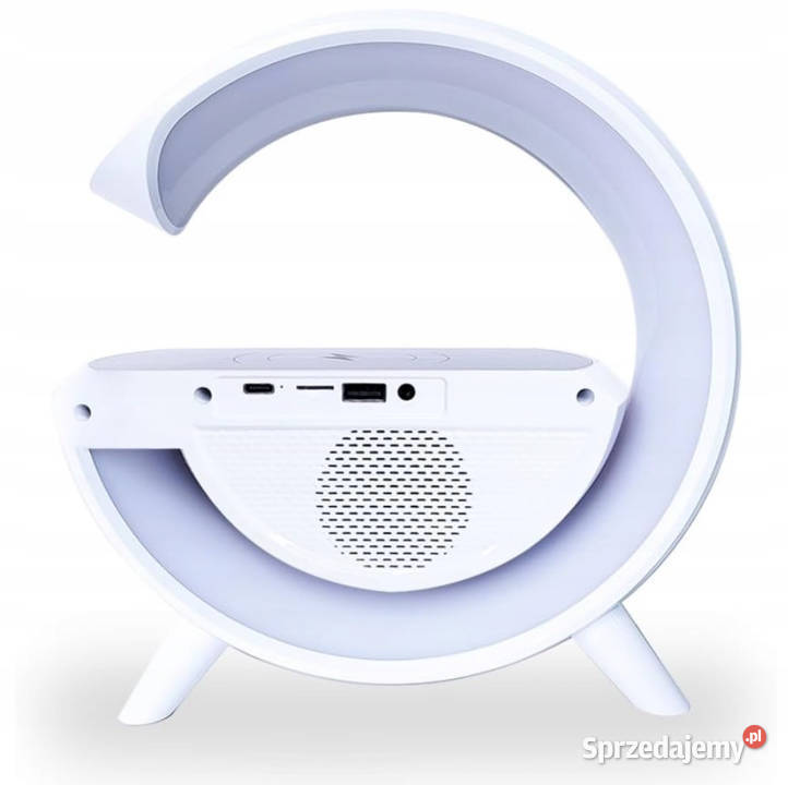Lampka LED Ładowarka QI Głośnik RGB RADIO ZEGAR Łódź