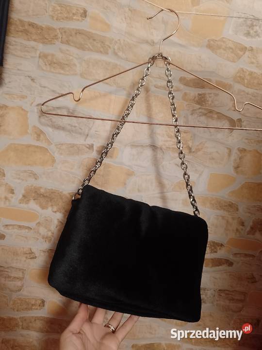 Topshop Aksamitna torebka wieczorowa kuferek z Torby i torebki Kraków