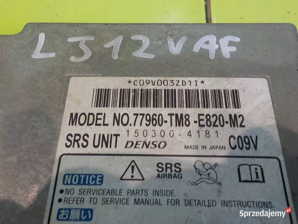 INSIGHT II 13 B 12r sensor modul AIRBAG Suków