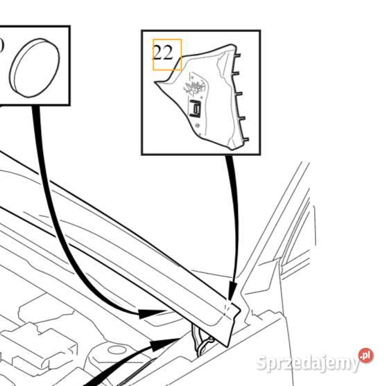 VOLVO XC40 lewa uszczelka krawedzi maski pokrywy Bielany Wrocławskie sprzedam