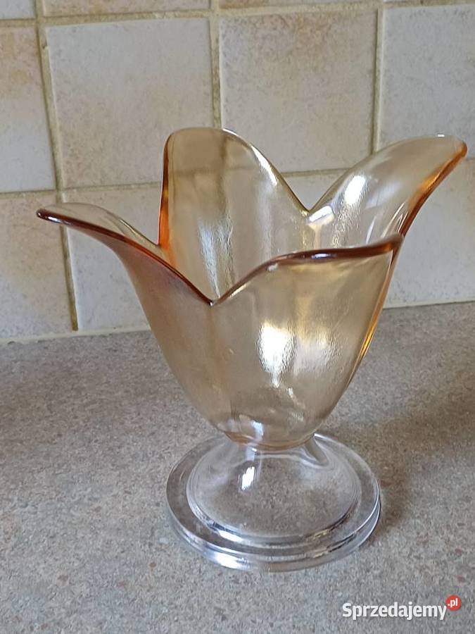 vintage wazon szklany Nowy Targ