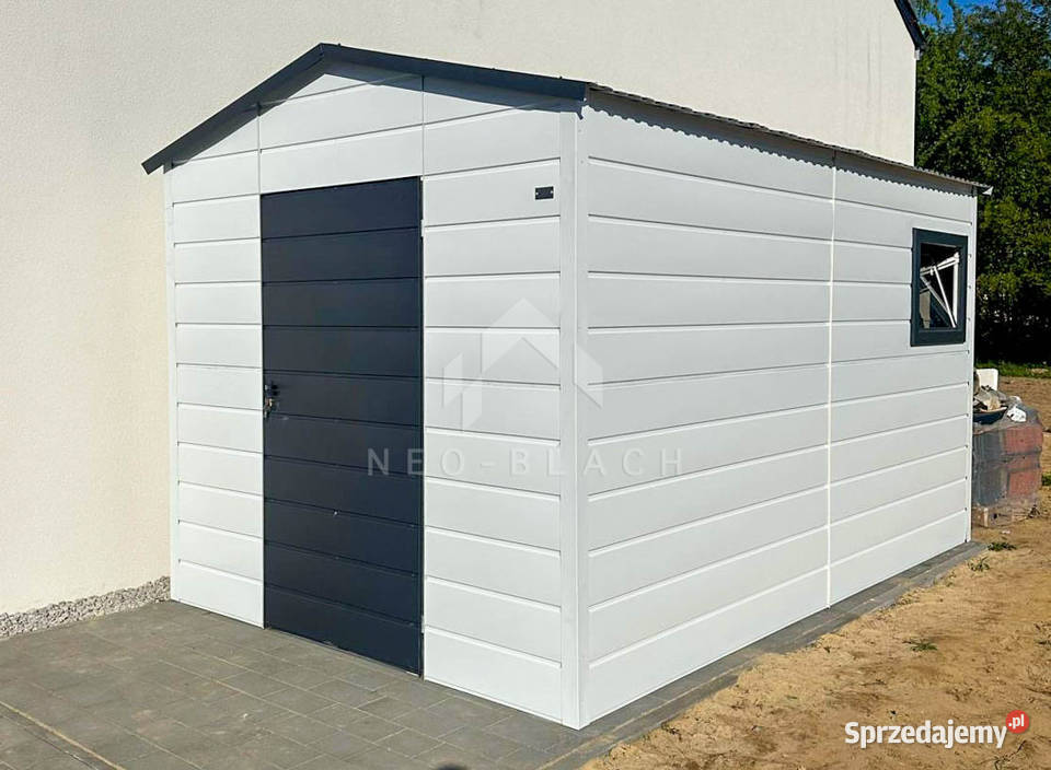 Schowek Domek ogrodowy 25x4m Drzwi Okno Biały Żary