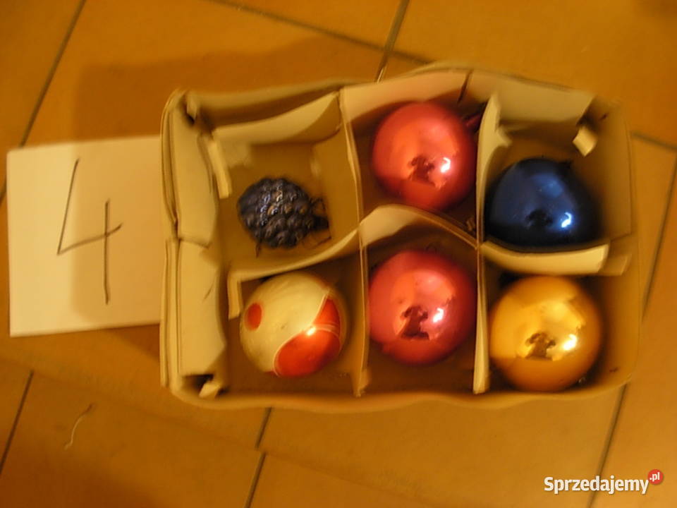 Bombki szklane ręcznie malowane z PRL używane Gdynia