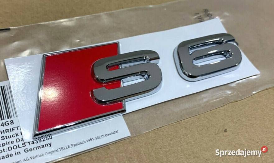 NOWE klejane logo S6 na tylną klapę bagażnika Emblematy Zamość