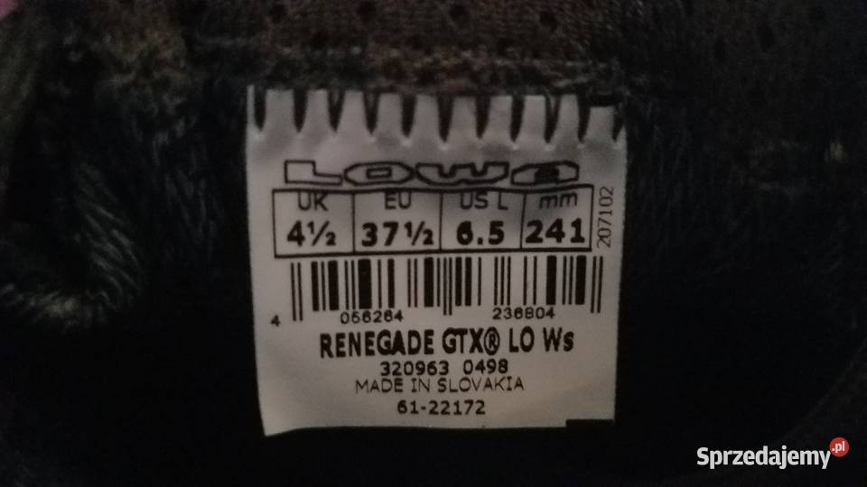 Buty Lowa Renegade GTX Low 373839 245 Skóra Białystok
