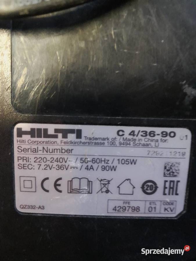 Ładowarka hilti do baterli 250 zl