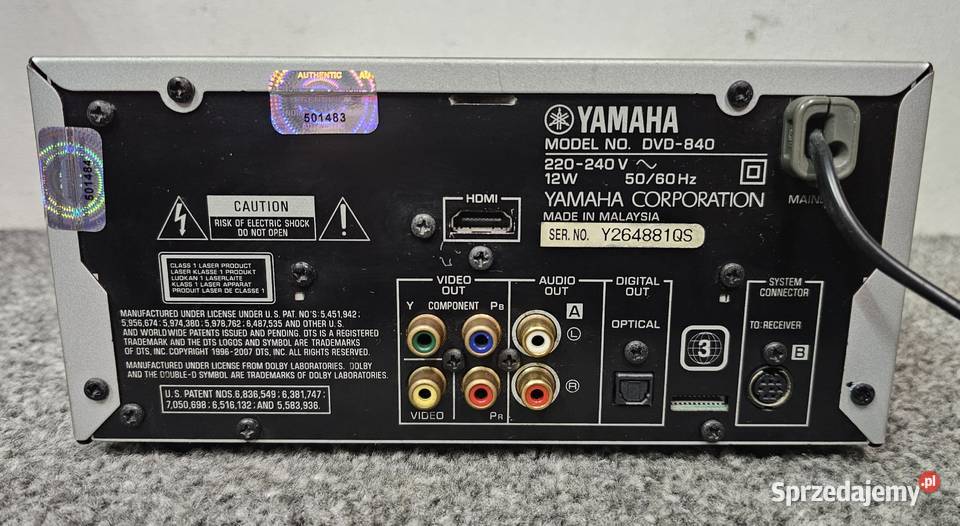 odtwarzacz płyt Yamaha DVD840 USB Pianocraft Odtwarzacze CD i MD Kraków