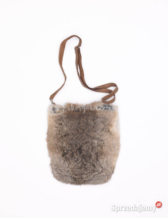 Skórzana torebka listonoszka naturalne futro z małopolskie