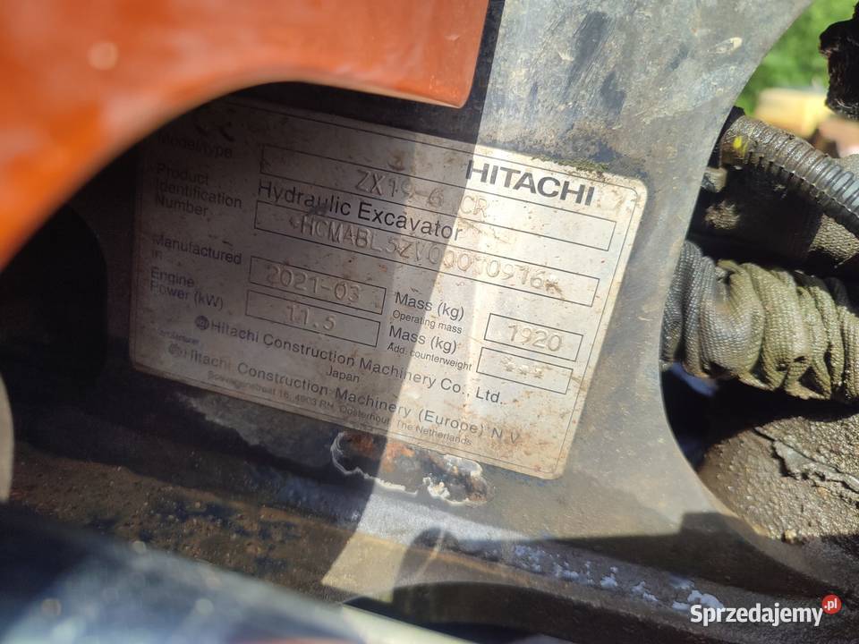 Minikoparka Hitachi ZX 196 CR Rydułtowy