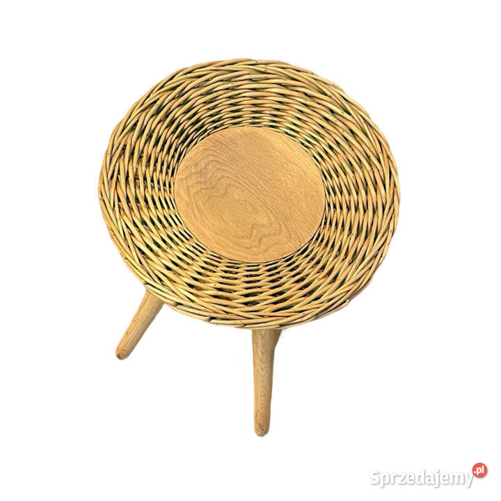 Taboret rattanowy proj J Kalous luv Warszawa sprzedam