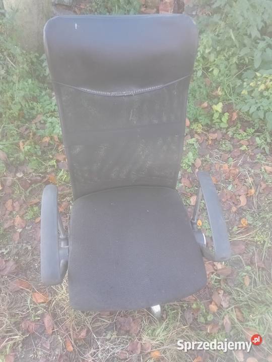 Czarny fotel obrotowy komputerowy obracany do kujawsko-pomorskie Brzozówka sprzedam