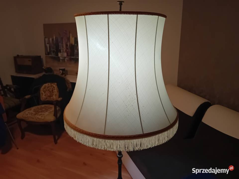 Stylowa lampa stojąca antyk mosiądż Szczecin