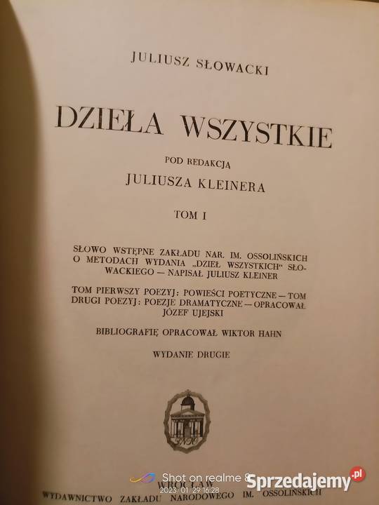 Dzieła wszystkie Słowackiego ekskluzywne wydanie Warszawa