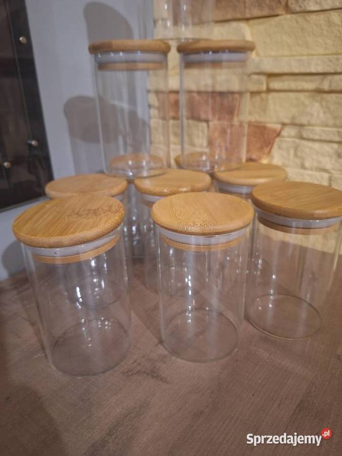 Pojemniki szklane na przyprawy żywność 11 sztuk Kalisz