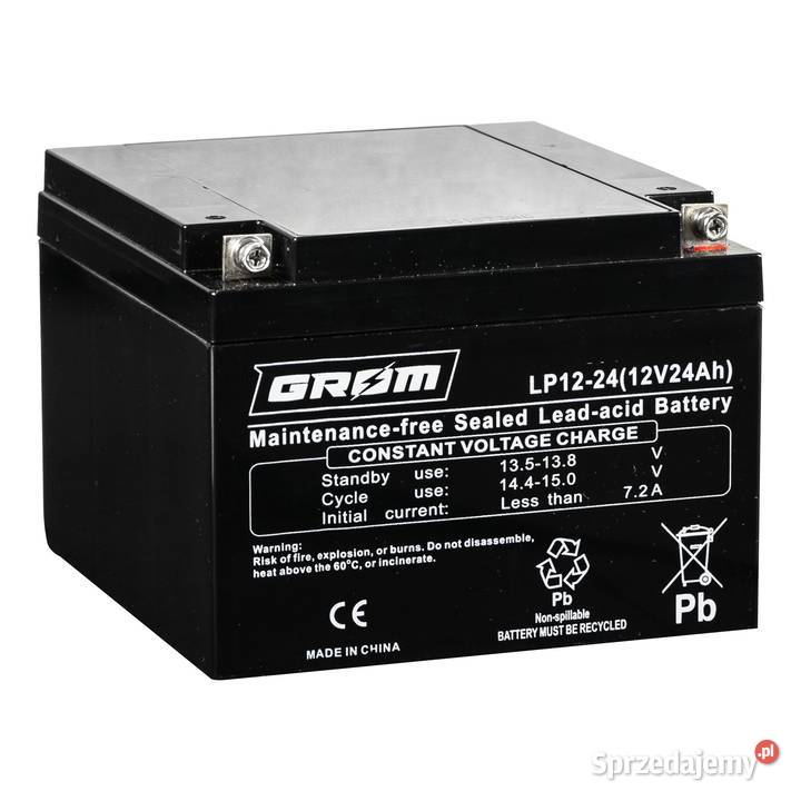 Akumulator GROM LP1224 12V 24Ah Akumulatory motocyklowe