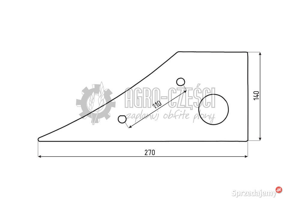 VOGEL NOOT ELEMENT PŁOZY LEWY PK814003 PRAWY Skoroszyce