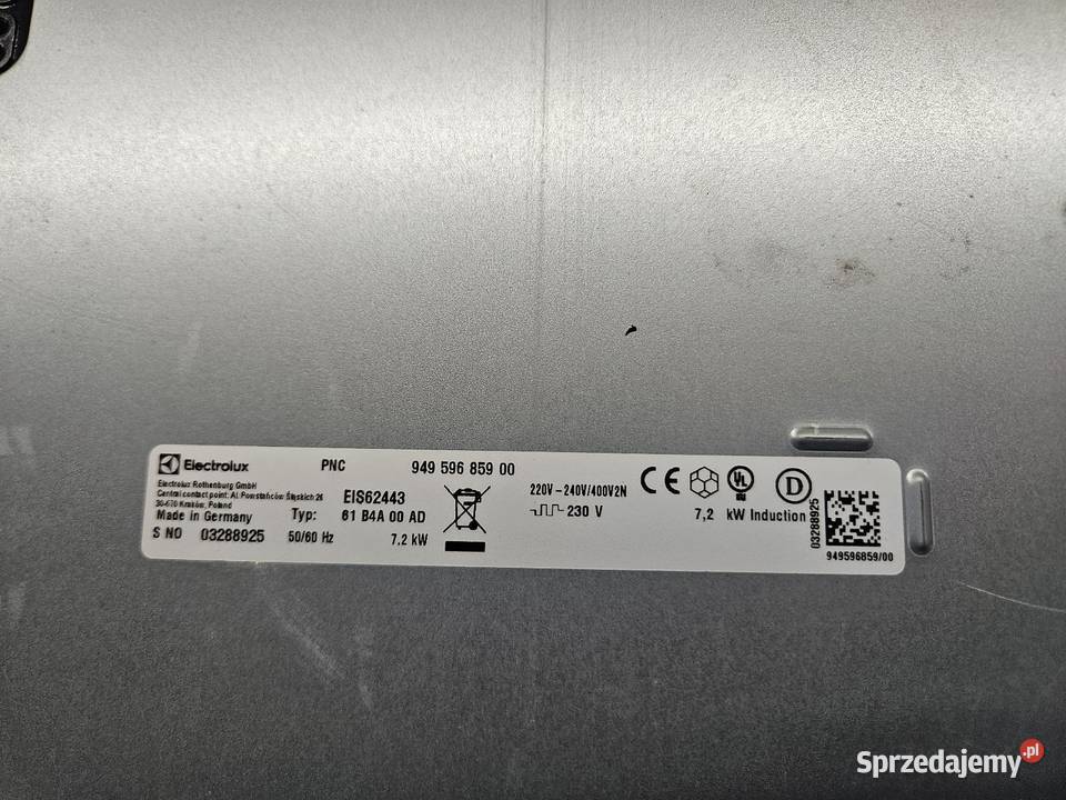 Płyta indukcyjna electrolux EIS62443 indukcja