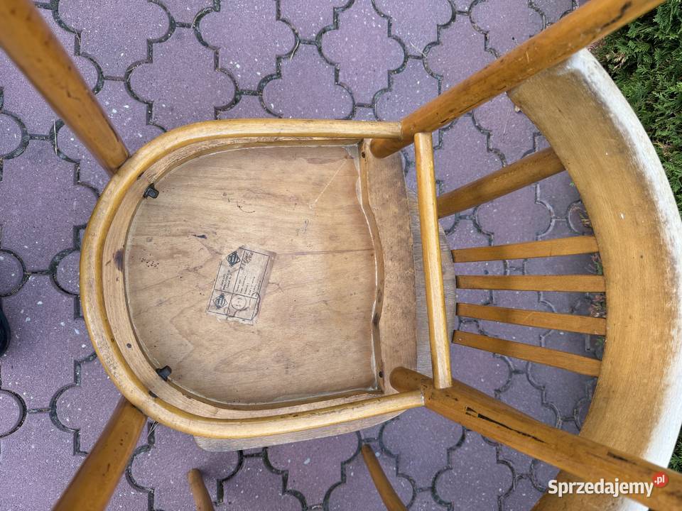 Krzesła gięte 5 vintage PRL art deco krzesło Krzesła Sulbiny