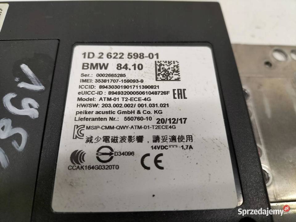 MODUŁ 2622598 TELEMATIC Bmw Seria 3 VI 2011 2018 świętokrzyskie