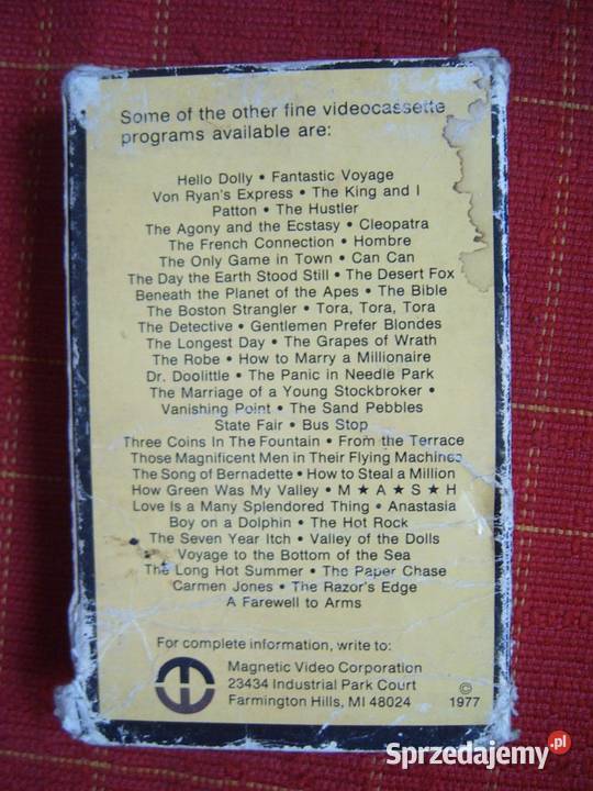 BETAMAX Sony Beta kaseta video NTSC film Stargard