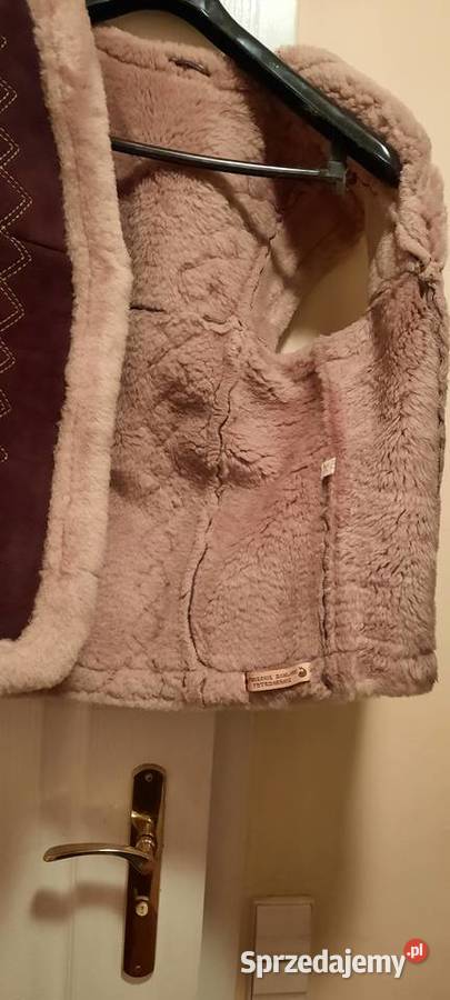 Kamizelka z naturalnej skóry z haftem Marynarki i żakiety Białystok sprzedam