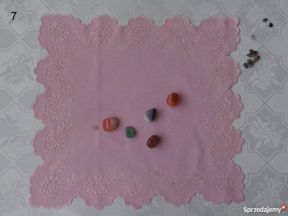 Kolorowe różowe bogato haftowane serwety Dom i Ogród Lublin