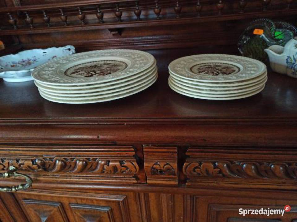 Talerz WESLLEY Made in England Reliefy kolor Gdańsk