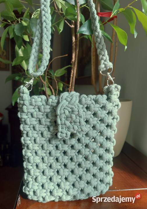 Torebka handmade w kolorze jasnej oliwki Białystok