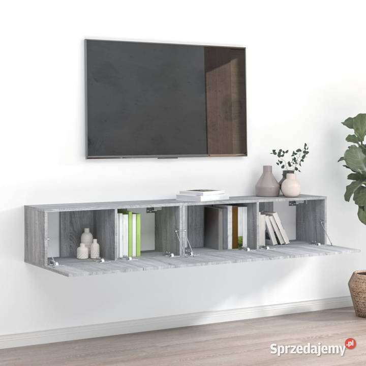 Zestaw 2 szafek pod TV szary dąb sonoma Warszawa