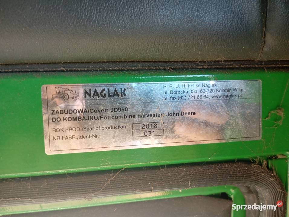 Kombajn John Deere 950 heder 3m Stopnica