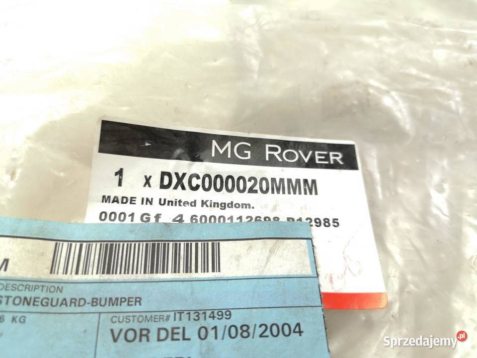 KRATKA ZDERZAKA PRZÓD ROVER 200 25 9505 ORIGINAL