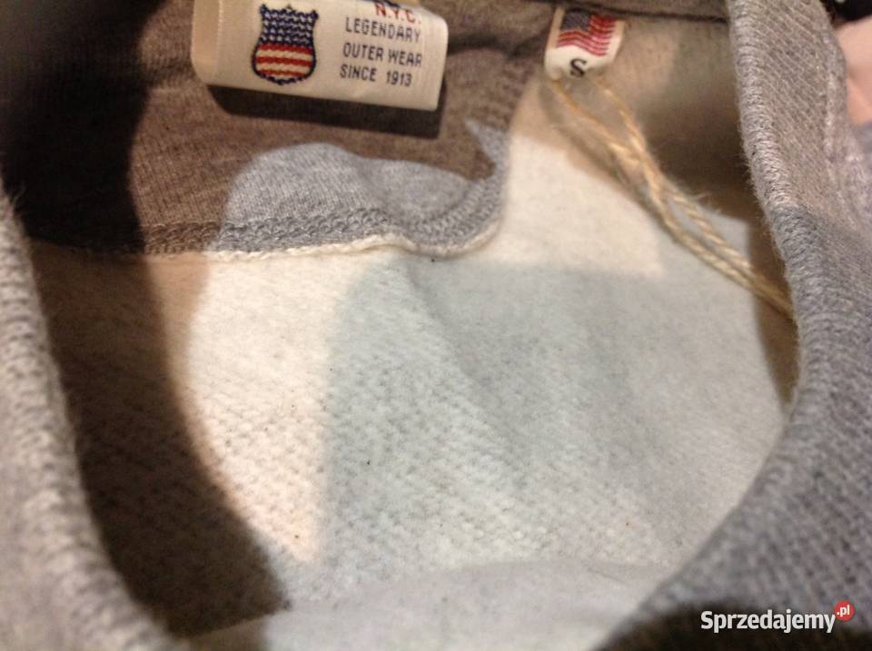 Bluza Męska SCHOTT NYC S Szara NOWA Wkładane przez głowę  Nowa Sól sprzedam