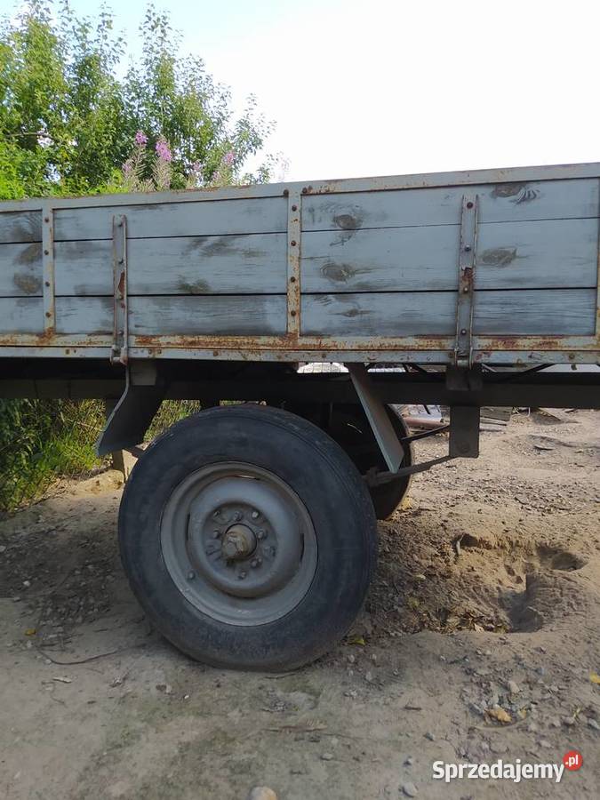 Przyczepa jednoosiowa z podstawką Przyczepy rolnicze Maszyny rolnicze mazowieckie