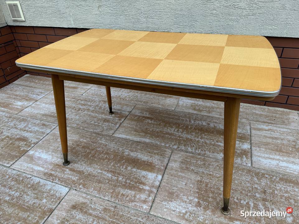 Stolik PRL vintage art deco rozkładany Garwolin