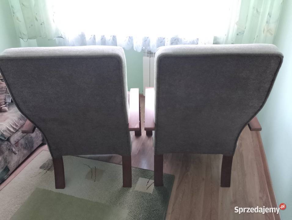 Fotele beżowo brązowe 2 Przemków sprzedam