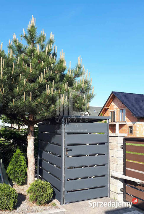 Wiata śmietnikowa spad tył 1x15m antracyt Szczecinek