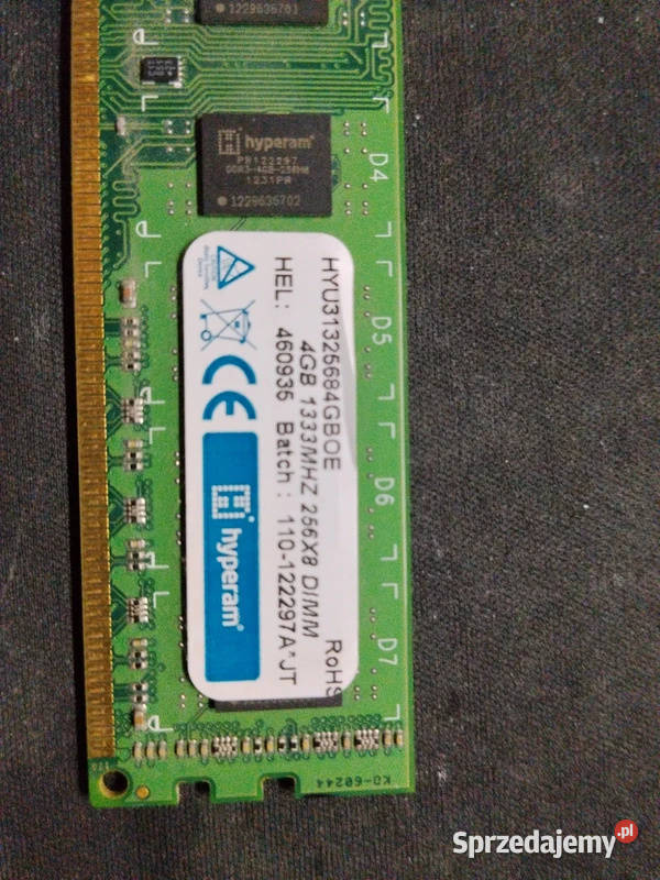 Pamięć RAM DDR3 4GB 1333MHz hyperam DDR3 Lublin