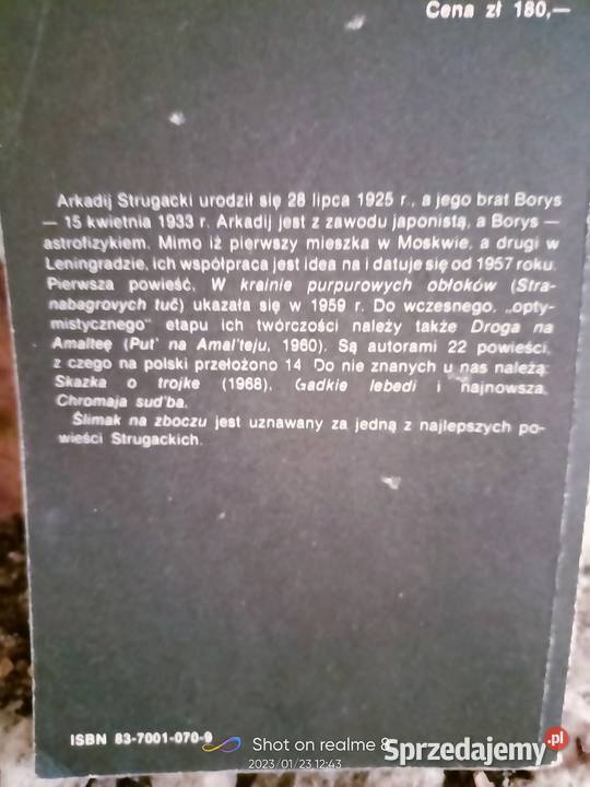 Ślimak na zboczu Rok wydania 1987