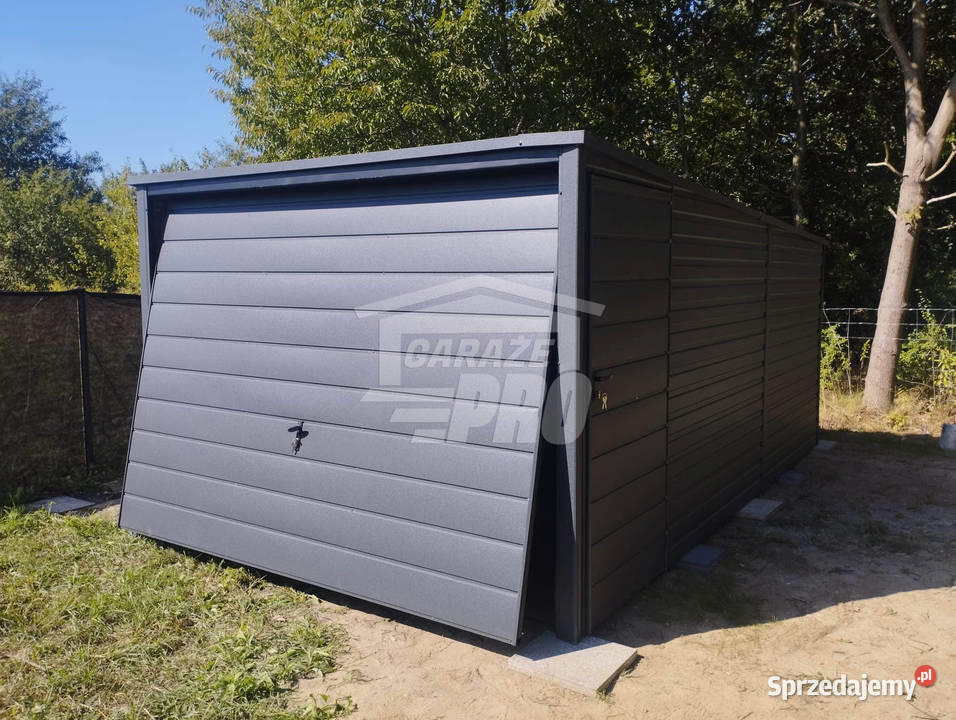 Garaz blaszany 3x5 Brama drzwi Antracyt Spad w sprzedam
