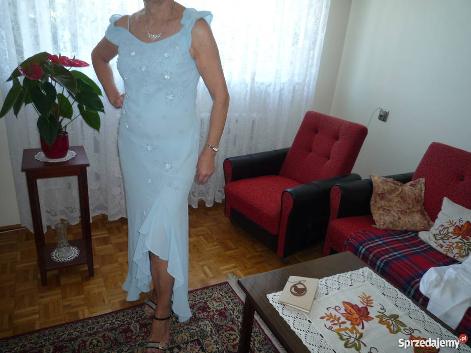 sprzedam sukienkę w stylu Hollywoodniebieską Rozmiar 38(M) sprzedam