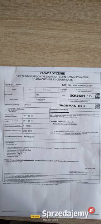Samochód osobowy gniazdo USB i30 Chojnice